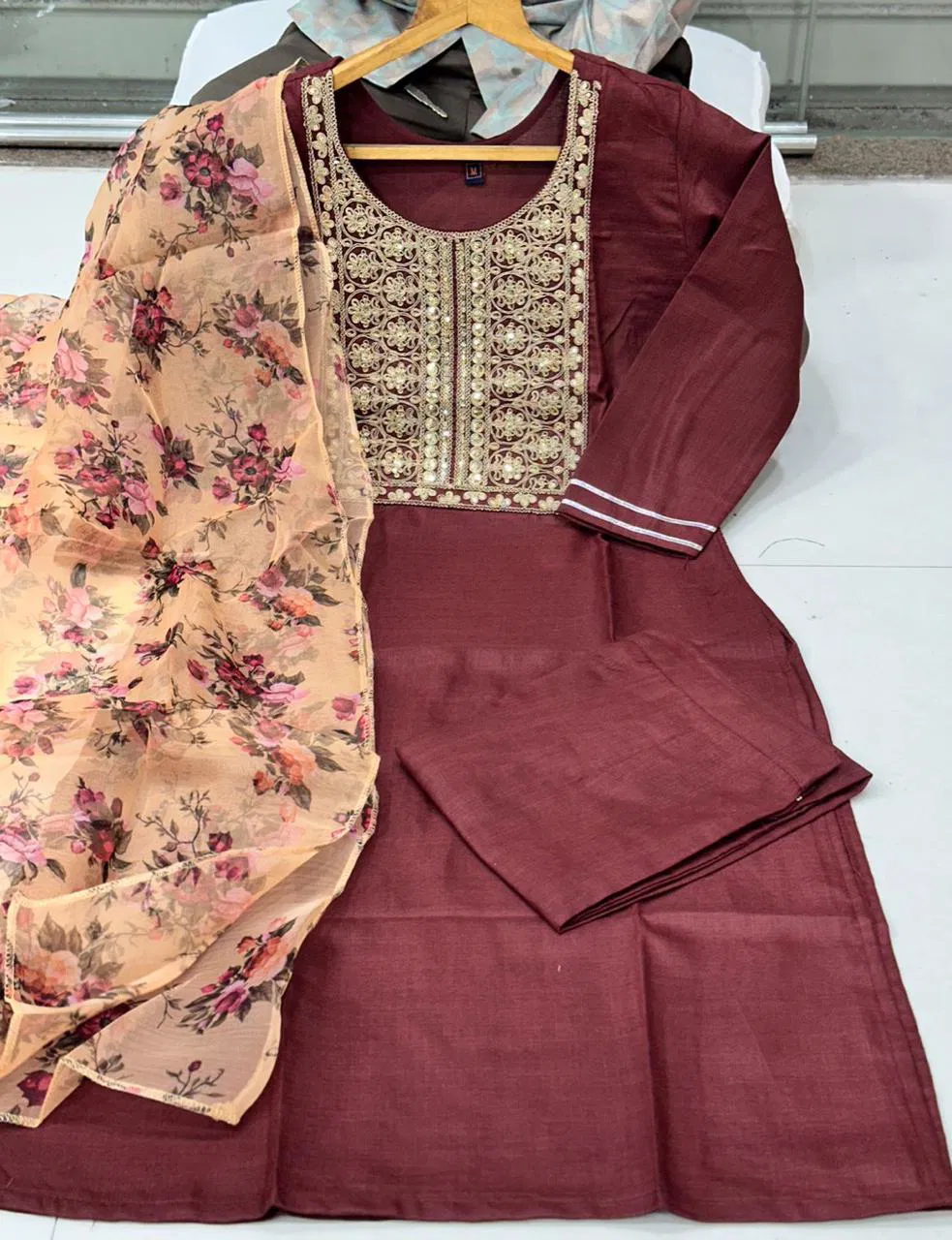 VT Designer Cotton Embroidery Kurti With Bottom Dupatta Wholesale Clothing Distributors in India